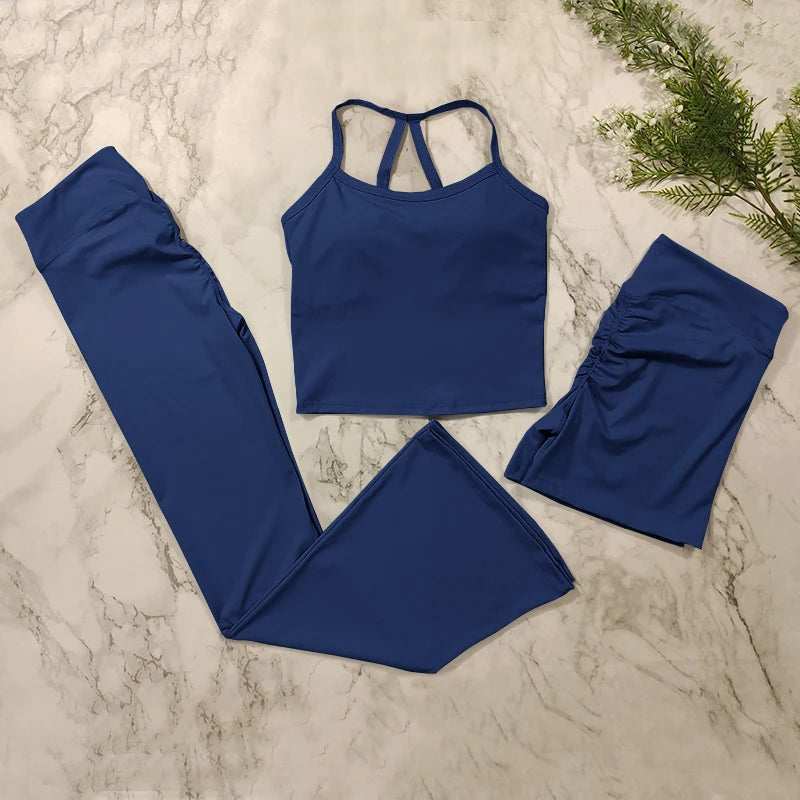 Women's two piece flared yoga Leggings Set