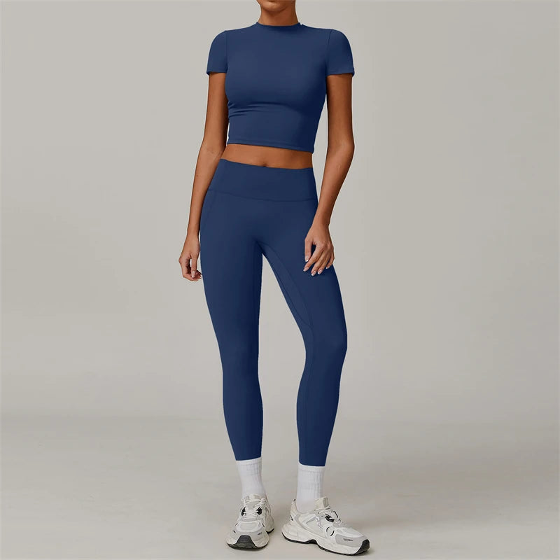 Womens two piece Yoga leggings Set