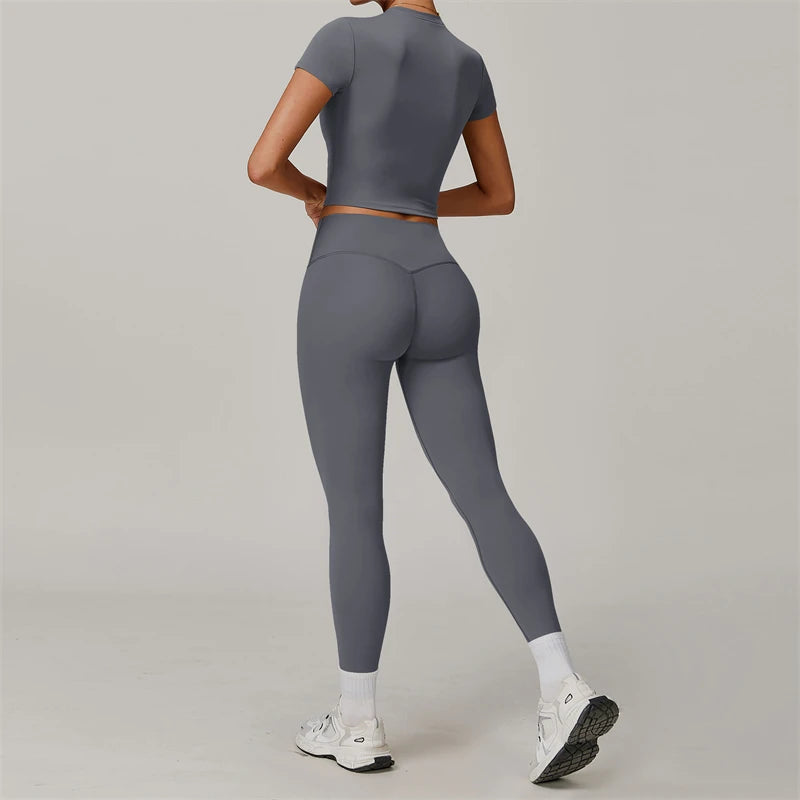 Womens two piece Yoga leggings Set