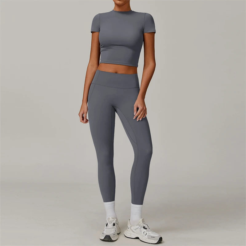 Womens two piece Yoga leggings Set