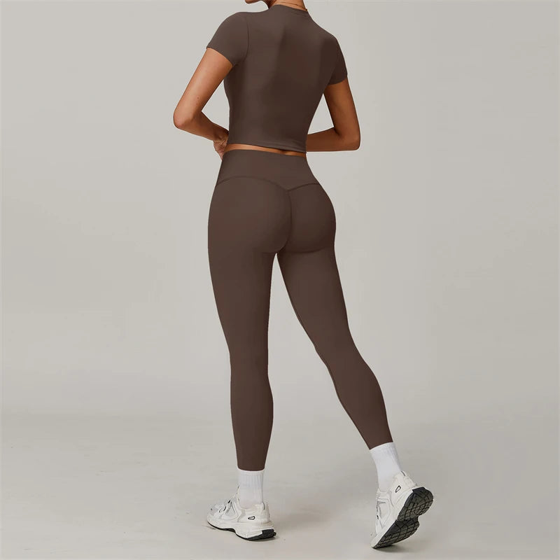 Womens two piece Yoga leggings Set