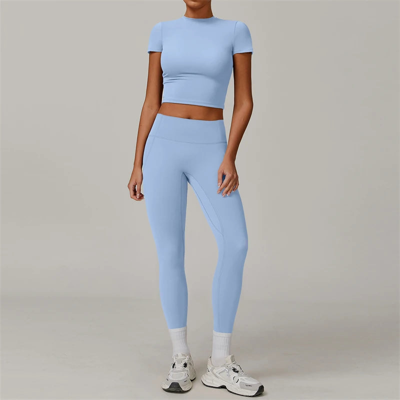 Womens two piece Yoga leggings Set