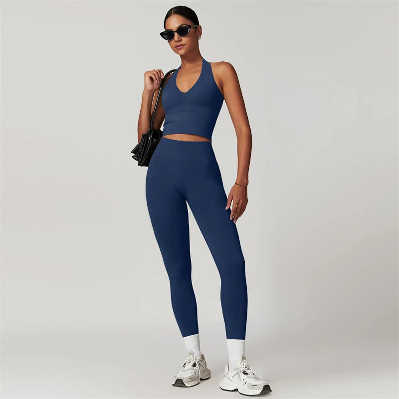 Womens two piece Yoga leggings Set