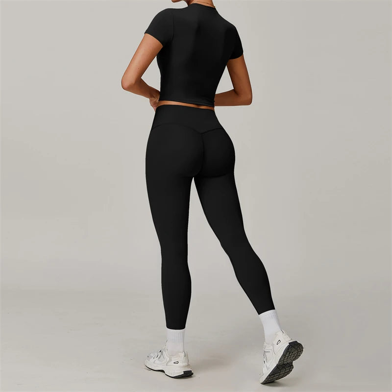 Womens two piece Yoga leggings Set