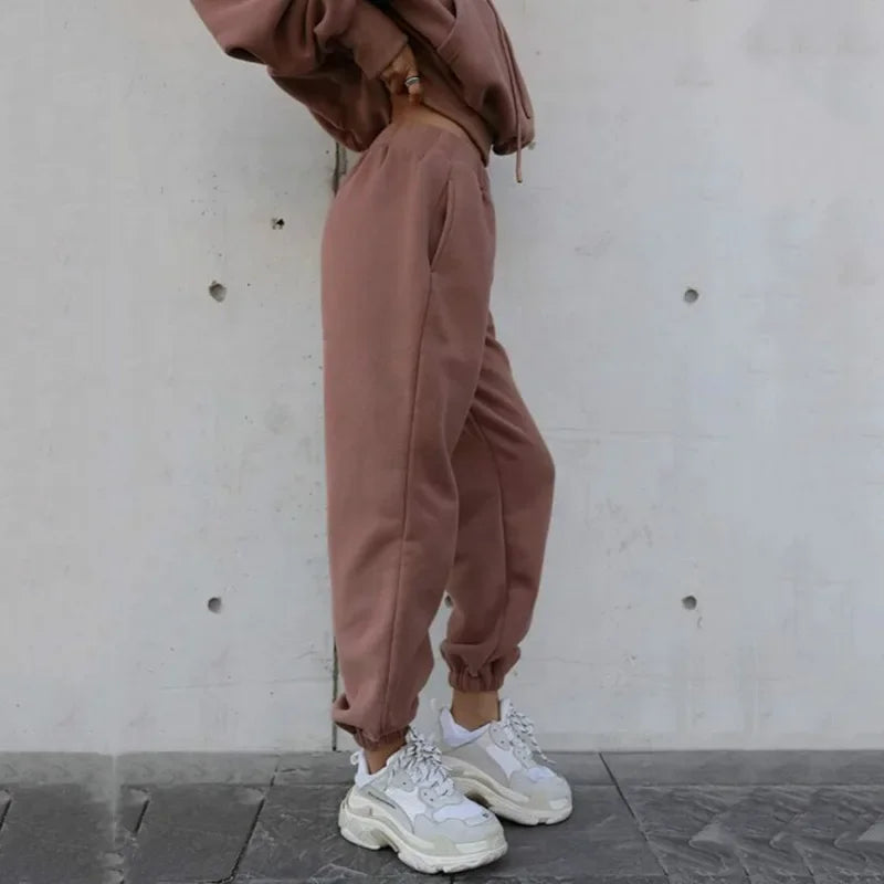 Women's Fleece Hooded Oversized Tracksuit