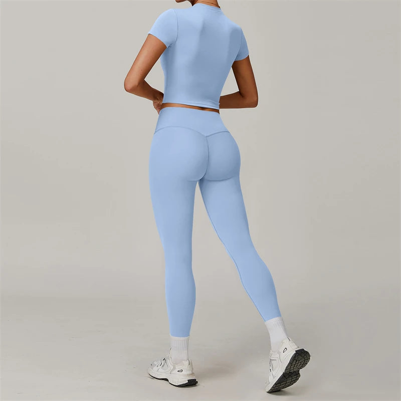 Womens two piece Yoga leggings Set