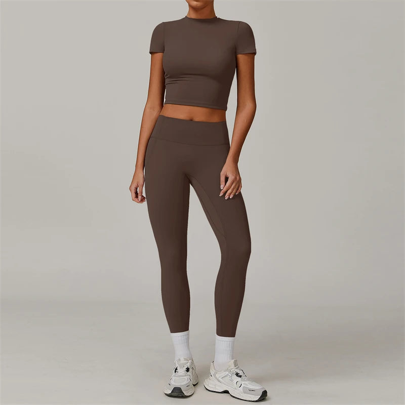 Womens two piece Yoga leggings Set